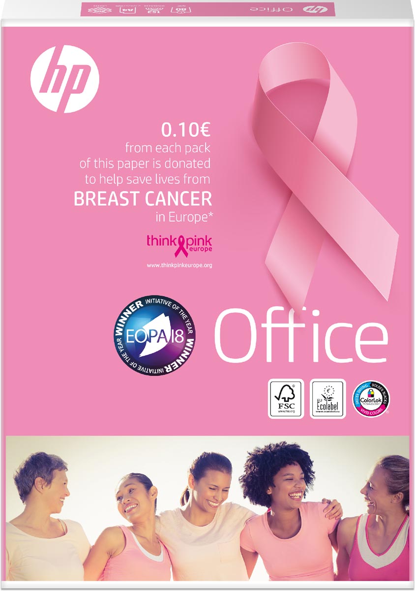 HP Office Pink Ream kopieerpapier, ft A4, 80 g, pak van 500 vel afbeelding