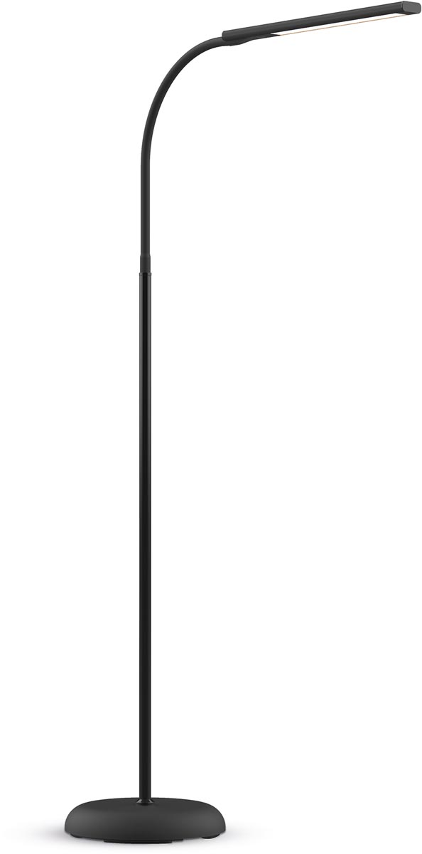 MAULpirro vloerlamp, LED, op voet, hoog 126.5cm, dimbaar, flexible draaibare arm, zwart afbeelding
