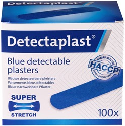 Detectaplast Elastic textielpleister, ft 19 x 72 mm, pak van 100 stuks