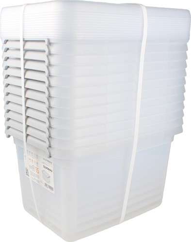 DONAU Home opbergdoos, 15 liter, transparant-2