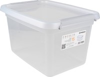 DONAU Home opbergdoos, 15 liter, transparant