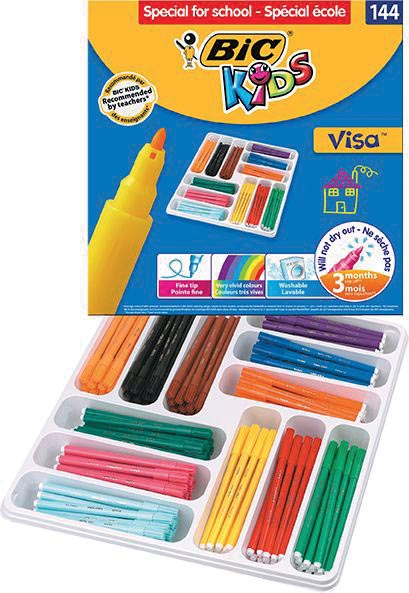 Bic Kids viltstift Visa 144 stiften (classpack) afbeelding