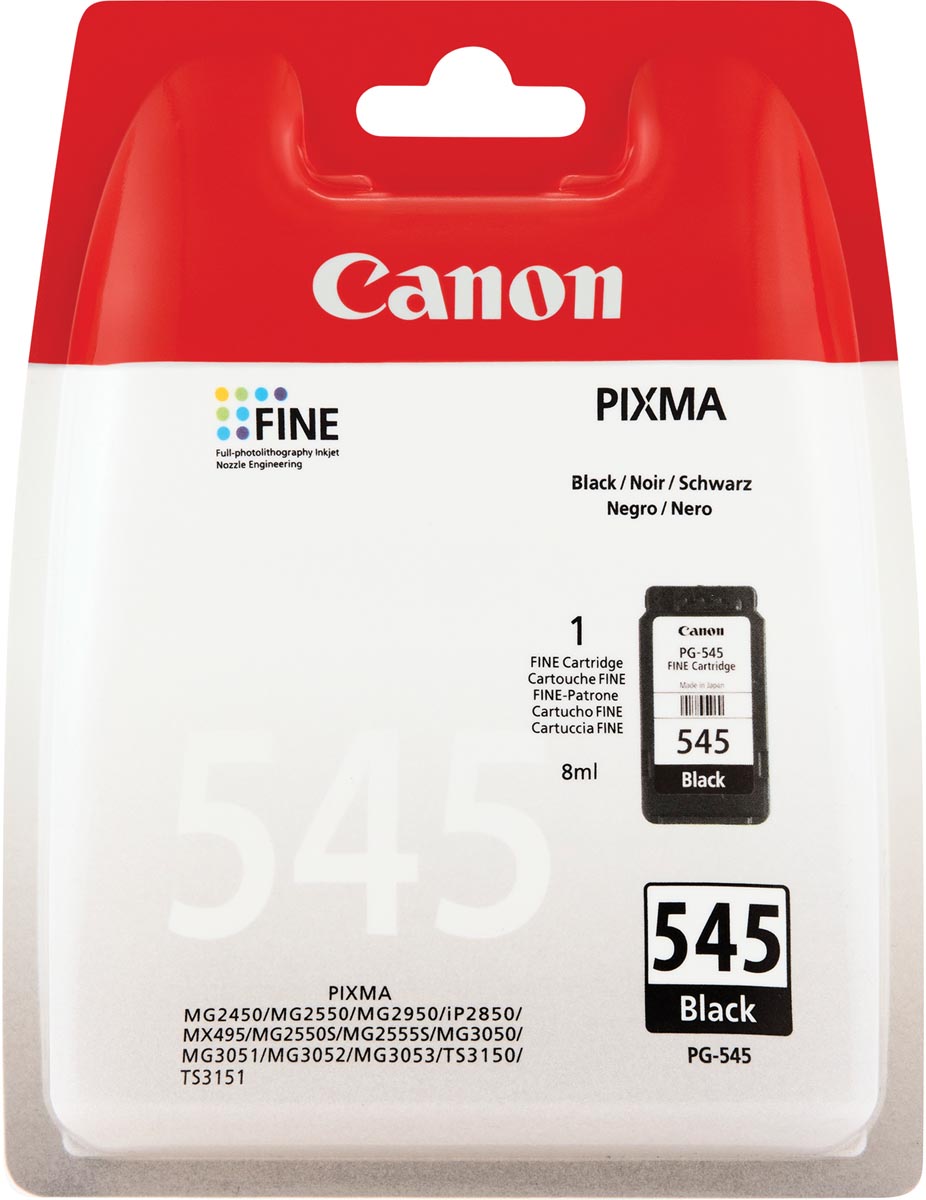 Canon inktcartridge PG-545, 180 pagina's, OEM 8287B001, zwart