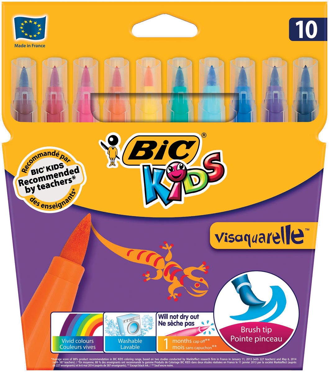 Bic Kids penseelstift Visaquarelle, etui van 10 stuks afbeelding