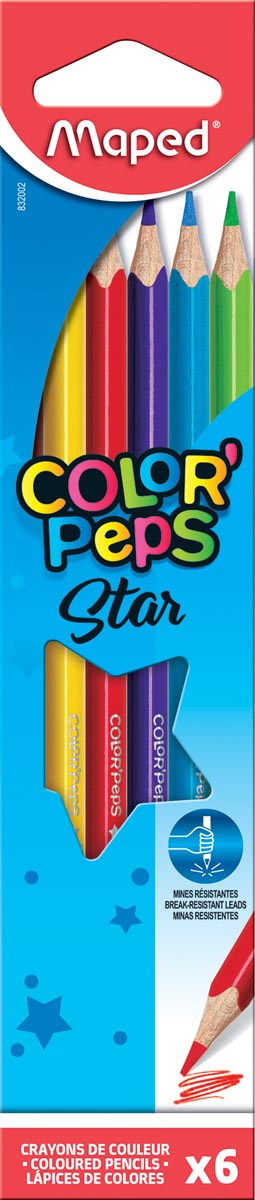 Maped kleurpotlood Color&apos;Peps, 6 potloden afbeelding