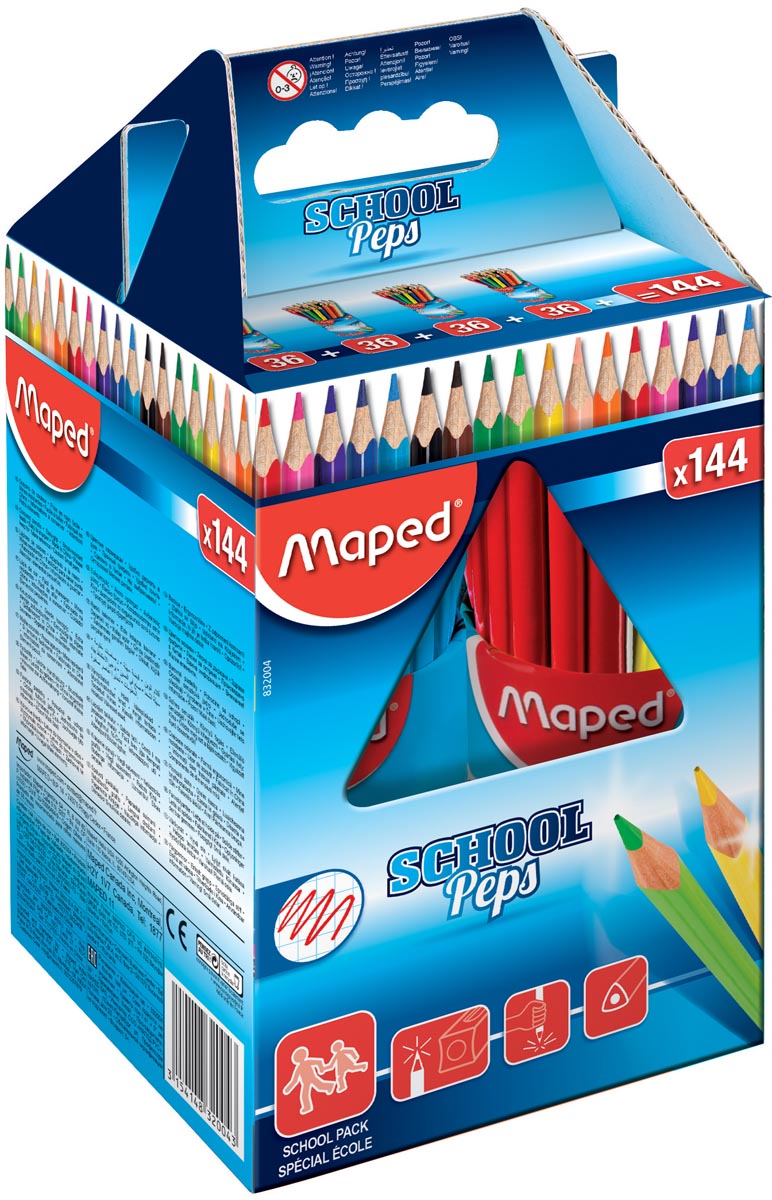 Maped kleurpotlood Color&apos;Peps, 144 potloden (classpack) afbeelding