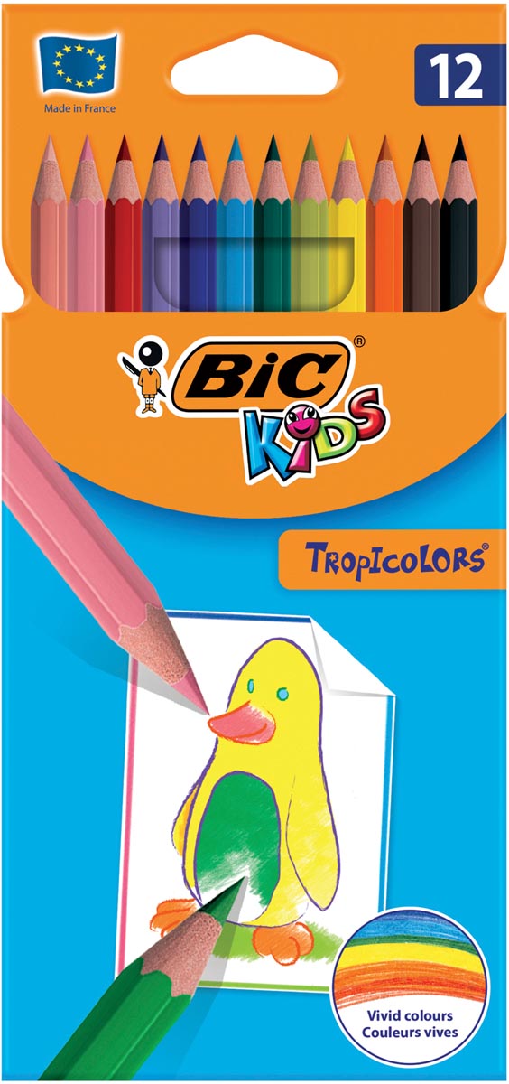 Bic Kids kleurpotlood Tropicolors, etui van 12 stuks afbeelding