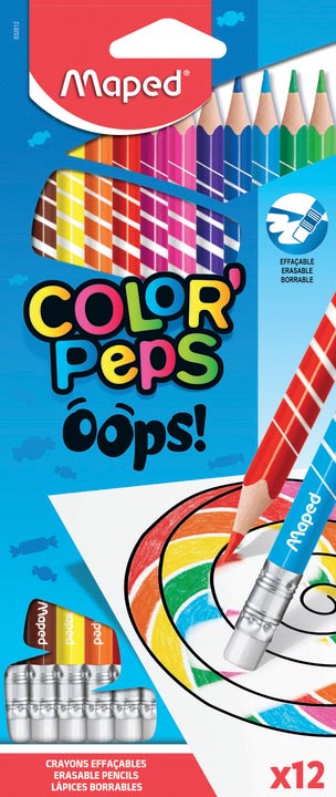 Maped kleurpotlood Color'Peps Oops, 12 potloden in een kartonnen etui