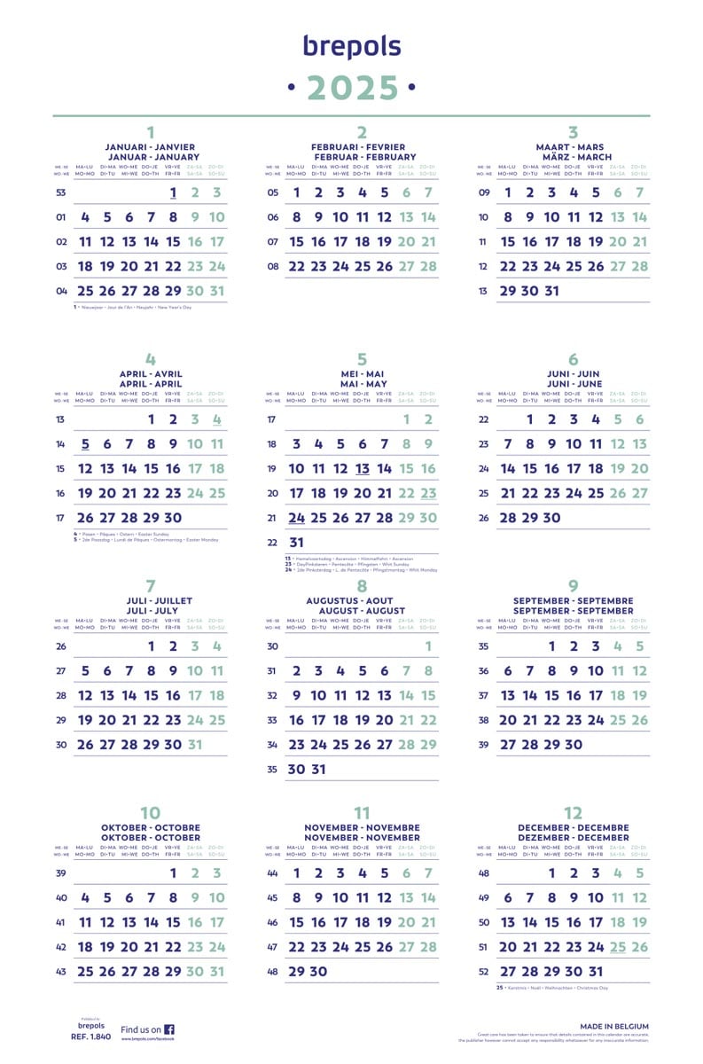 Brepols Jaarkalender, 2025 afbeelding