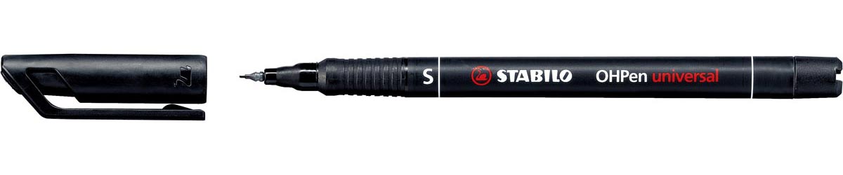 STABILO OHPen universal, OHP-marker, permanent, superfijn 0,4 mm, zwart