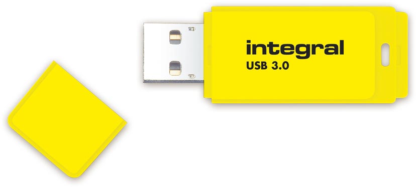 Integral Neon USB 3.0 stick, 16 GB, geel