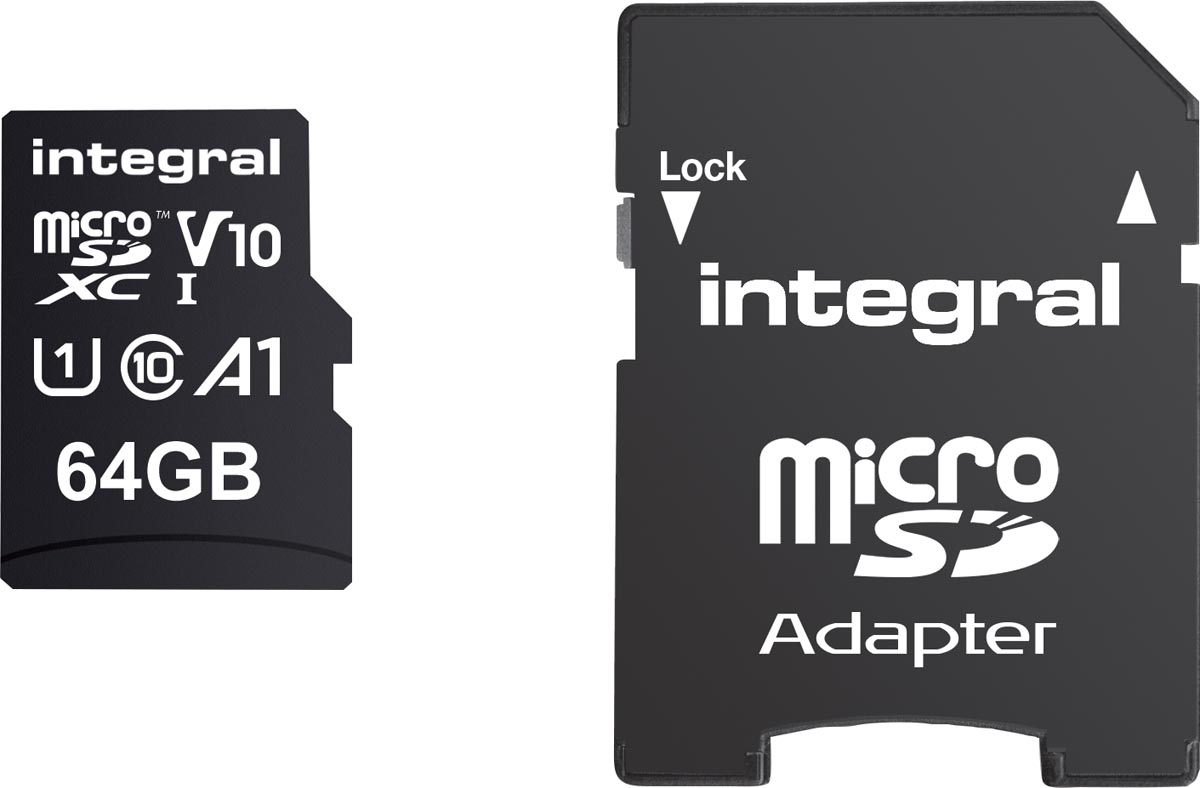 Integral microSDXC geheugenkaart, 64 GB afbeelding