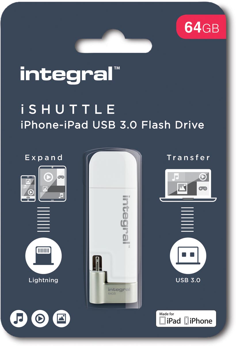 Integral Ishuttle Usb 30 Stick 64 Gb Wit huismerk kopen in de aanbieding Integral Ishuttle Usb 30 Stick 64 Gb Wit huismerk kopen in de aanbieding