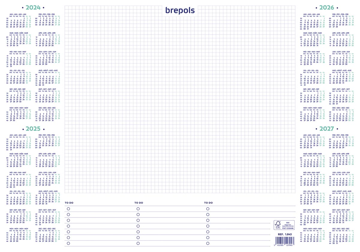 Brepols Bureau onderlegblok, 2024