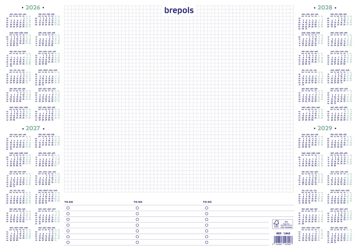 Brepols Bureau onderlegblok, 2026