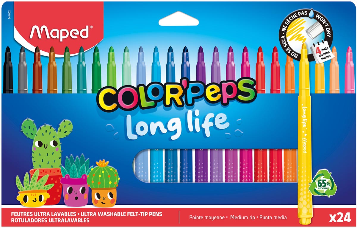 Maped viltstift Color'Peps, blister van 24 stuks
