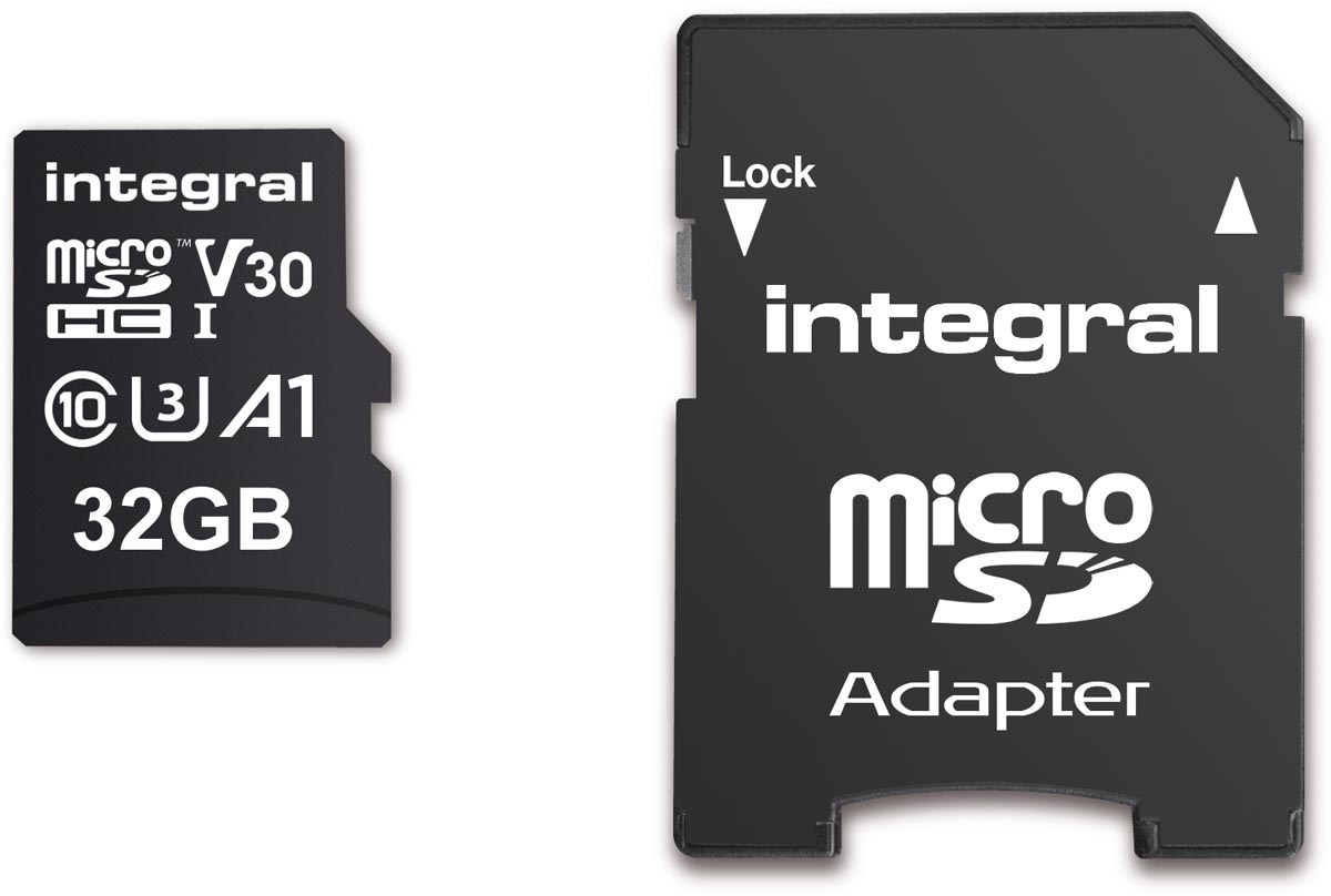 Integral microSDXC geheugenkaart V30, 32 GB