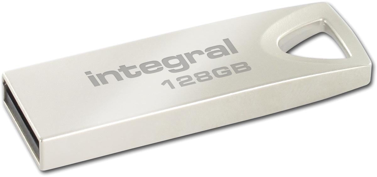 Intergral ARC usb stick - 128GB compact 2.0 metaal sleutelhanger formaat
