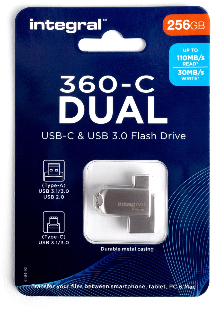 Integral 360-C Dual USB-C & USB 3.0 stick 256 GB