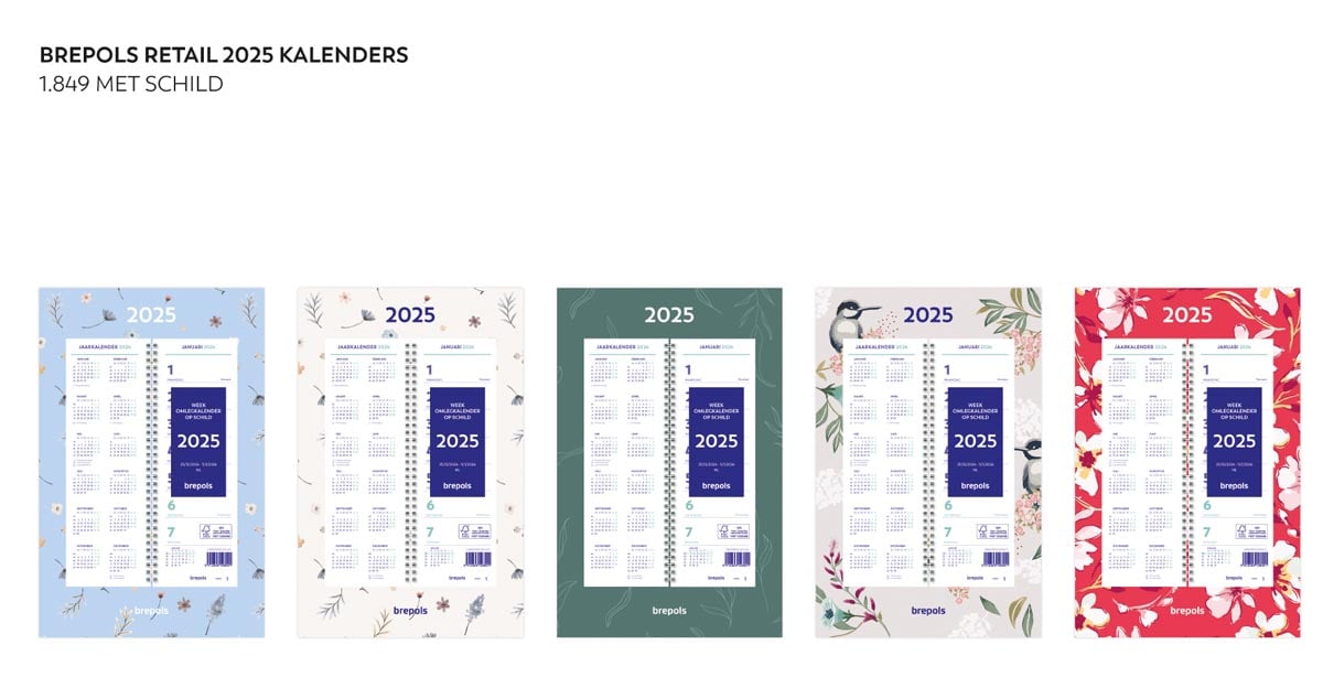 Brepols week omlegkalender op schild, fantasy, 2025 afbeelding