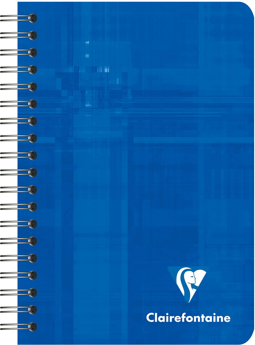 Clairefontaine schrift ft 9,5 x 14 cm, 180 bladzijden, gelijnd, spiraalbinding, geassorteerde kleuren afbeelding