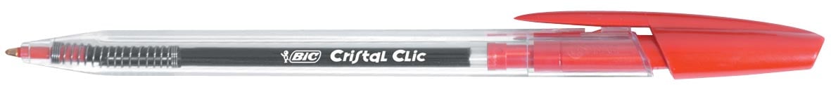 Bic balpen Cristal Clic rood