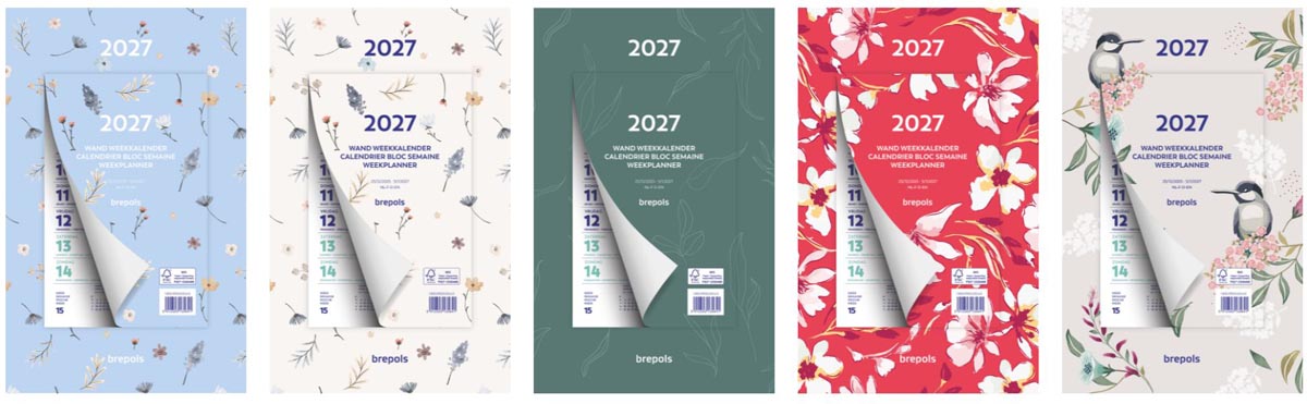 Brepols wand week kalender, fantasy 2027
