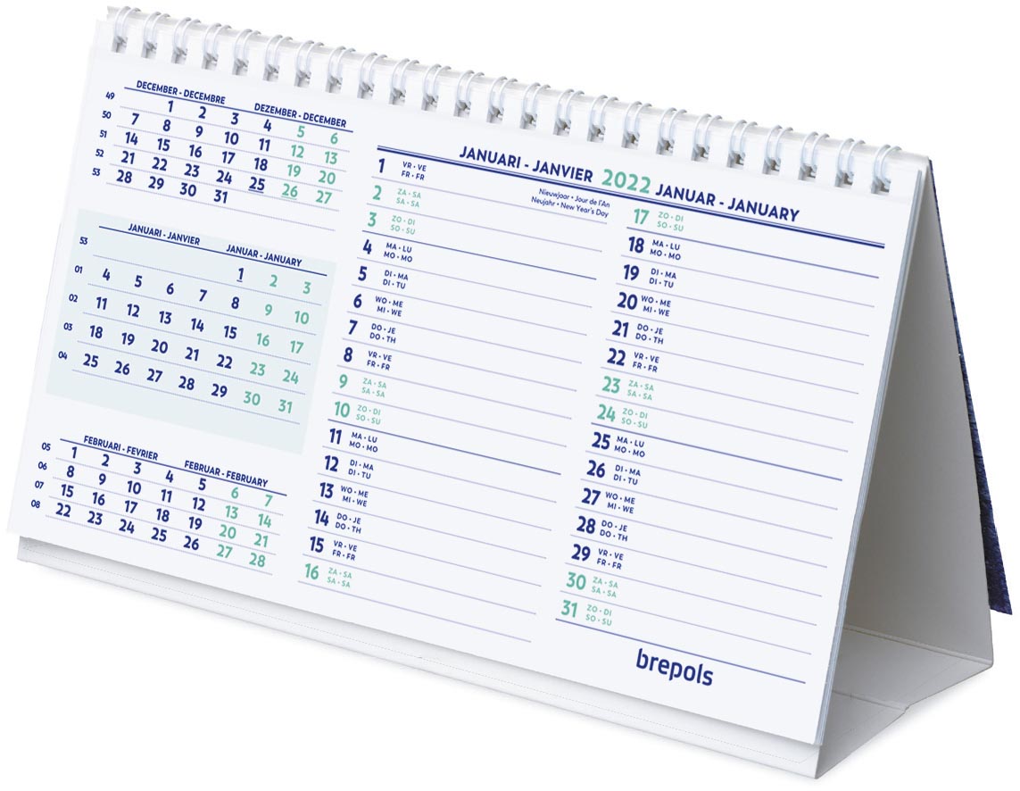 Brepols bureaukalender, 2022 Brepols bureaukalender, 2022