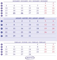 Brepols Calendrier bureau, portrait, 2027-2