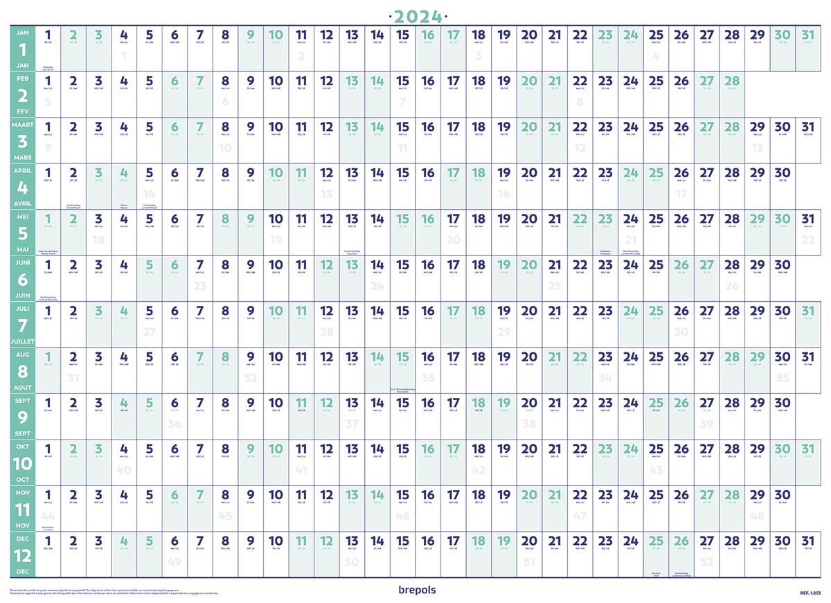 Brepols jaarplanner, 2024