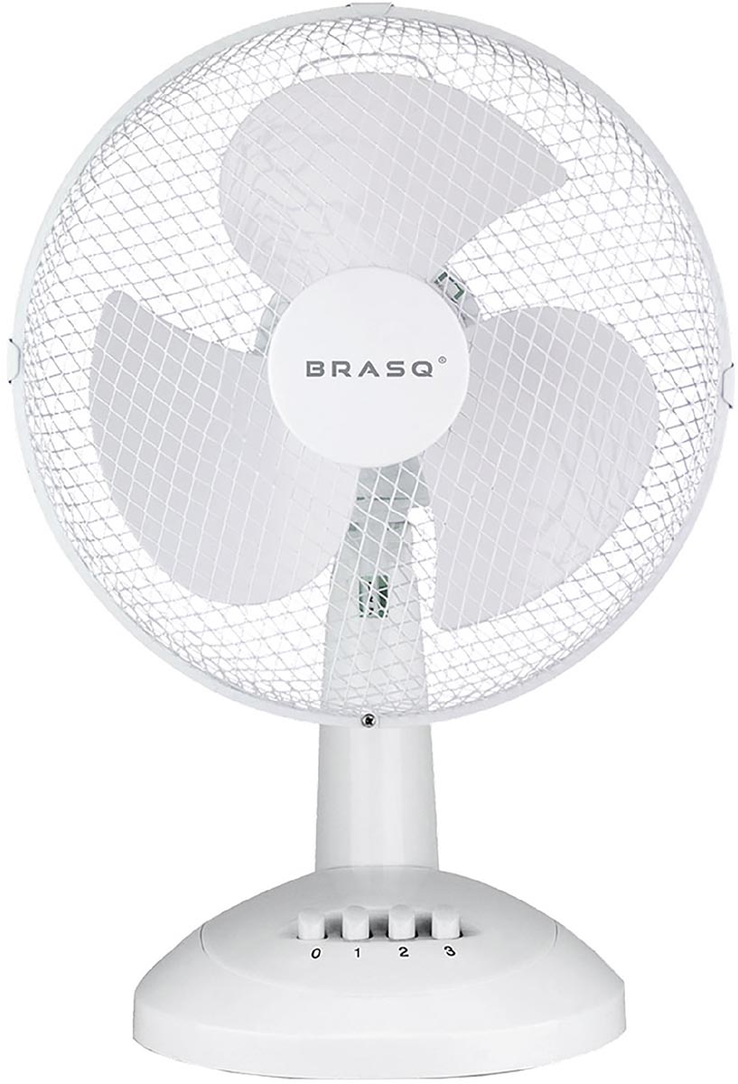 BRASQ Tafelventilator wit F400 Ø 30 cm ventilator 3 snelheden en kantelbaar