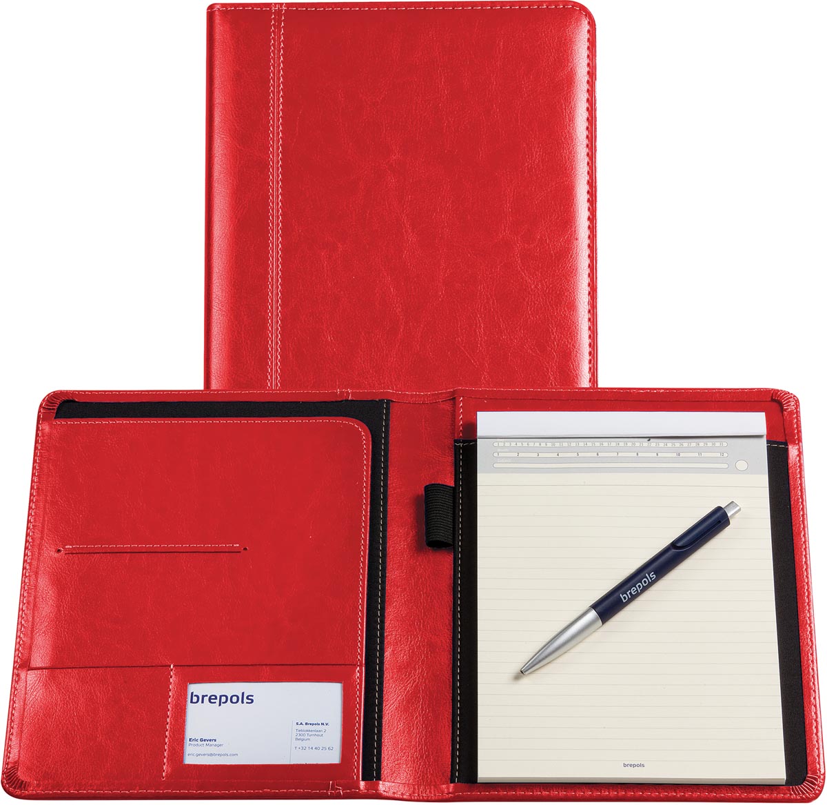 Palermo schrijfmap, ft A5, rood met notitieblok