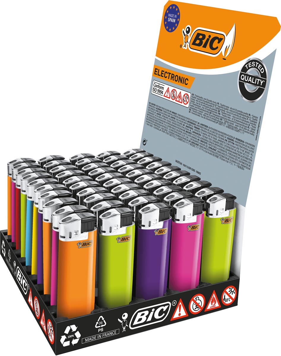 BIC Maxi elektronische aansteker, display van 50 stuks afbeelding