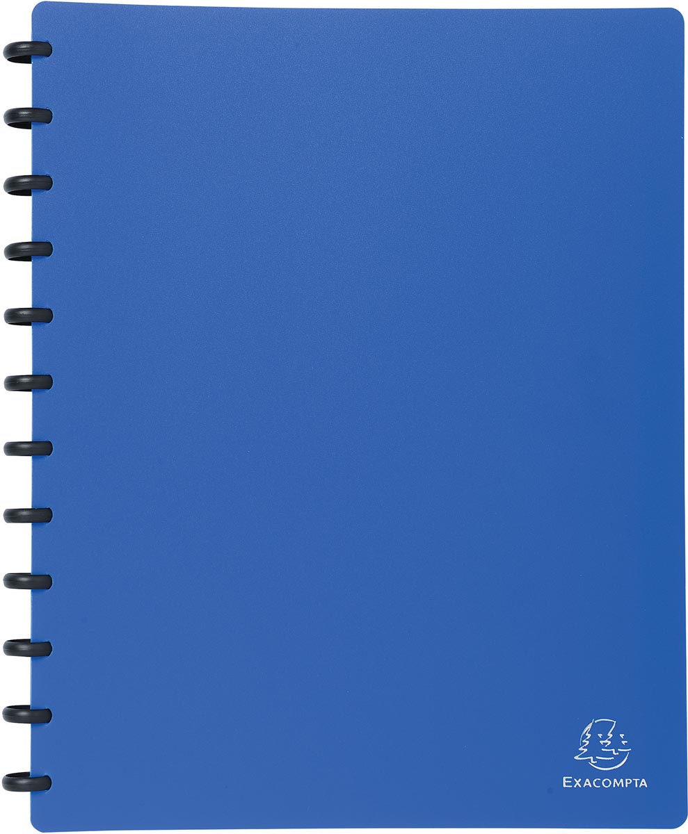 Exacompta showalbum met ringen, voor ft A4, 30 uitneembare tassen, blauw