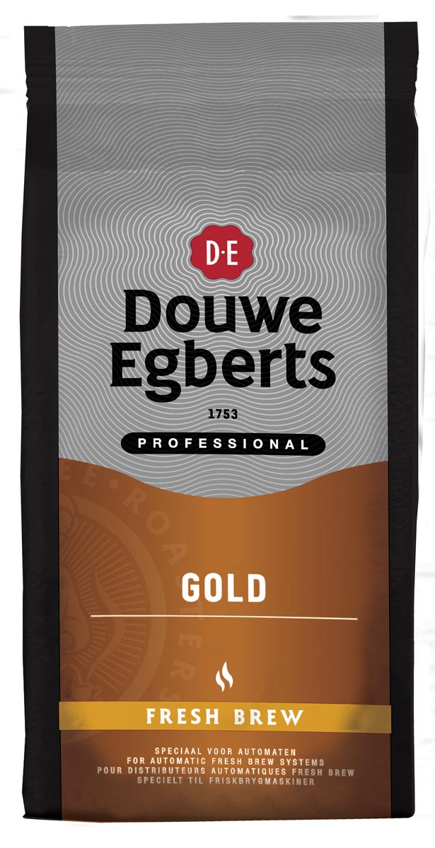 Douwe Egberts gemalen koffie voor automaten, Gold fresh brew, pak van 1 kg afbeelding