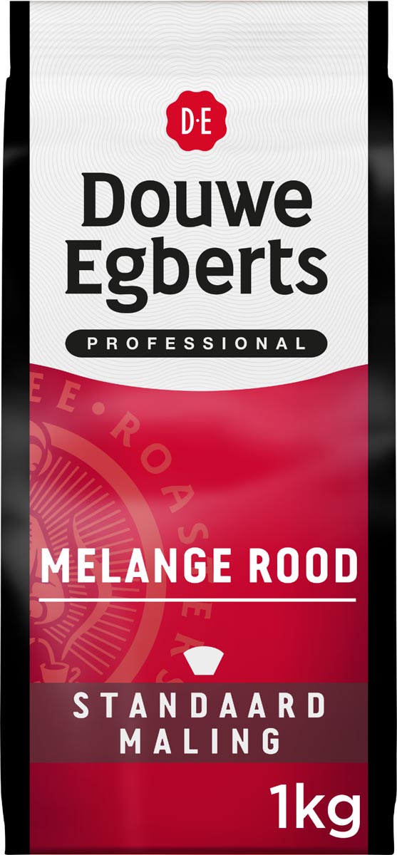 Douwe Egberts gemalen koffie Melange Rood, standaard, pak van 1 kg afbeelding