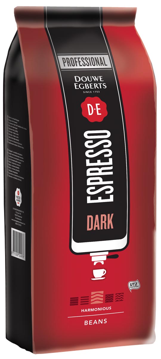 Douwe Egberts koffiebonen, espresso Dark, pak van 1 kg afbeelding