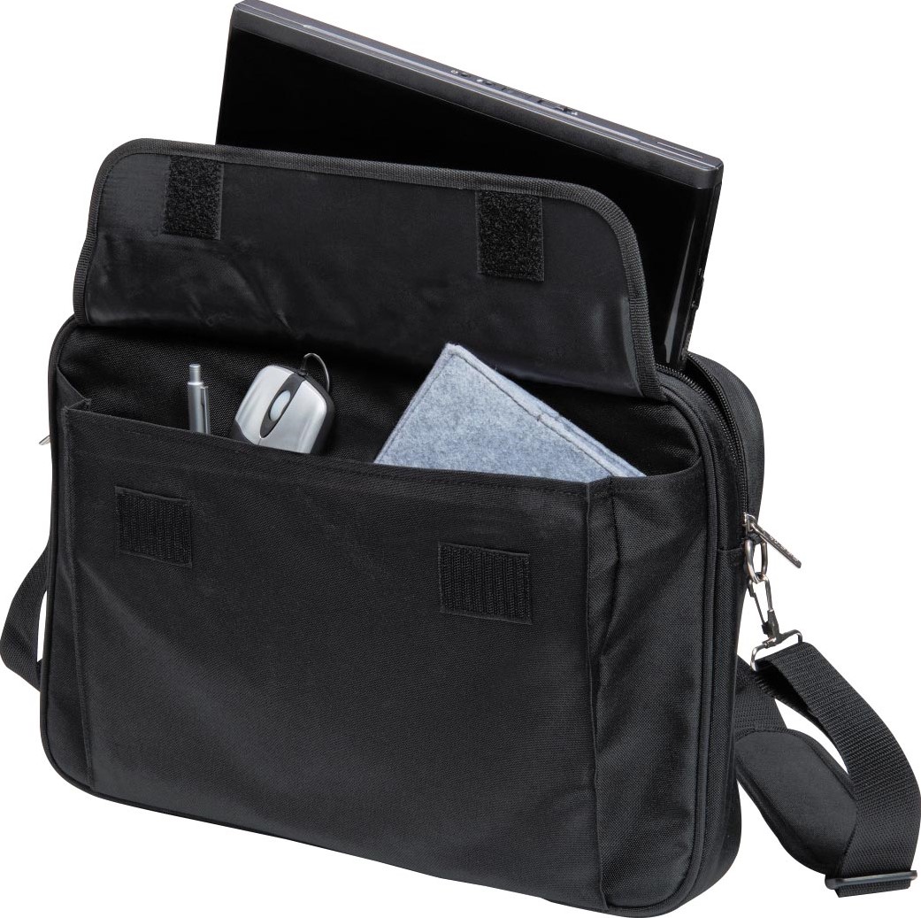 Dicota Value Toploading Kit - Notebook-Tasche Für 15,6 Zoll, Mit USB-Maus, Polyester, Schwarz
