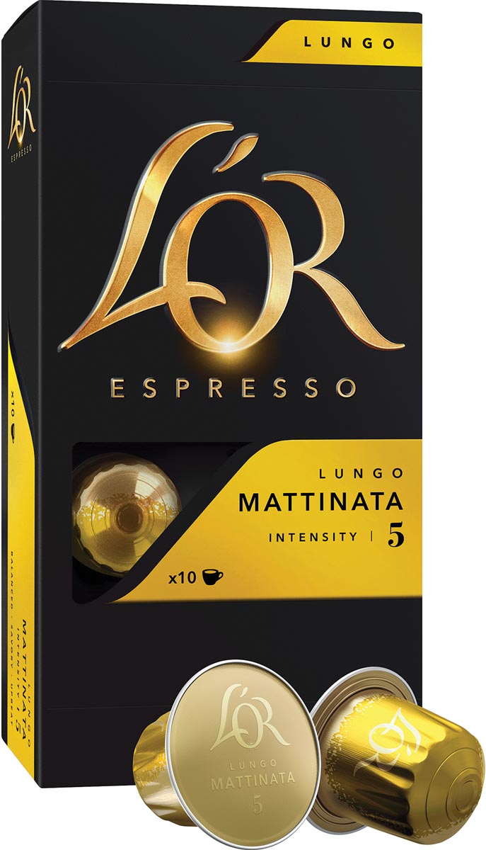 Douwe Egberts L&apos;Or Intensity koffiecapsules, Mattinata, pak van 10 stuks afbeelding