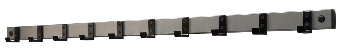 V-part wandgarderobe HIQ, 10 haken, grijs V-part wandgarderobe HIQ, 10 haken, grijs