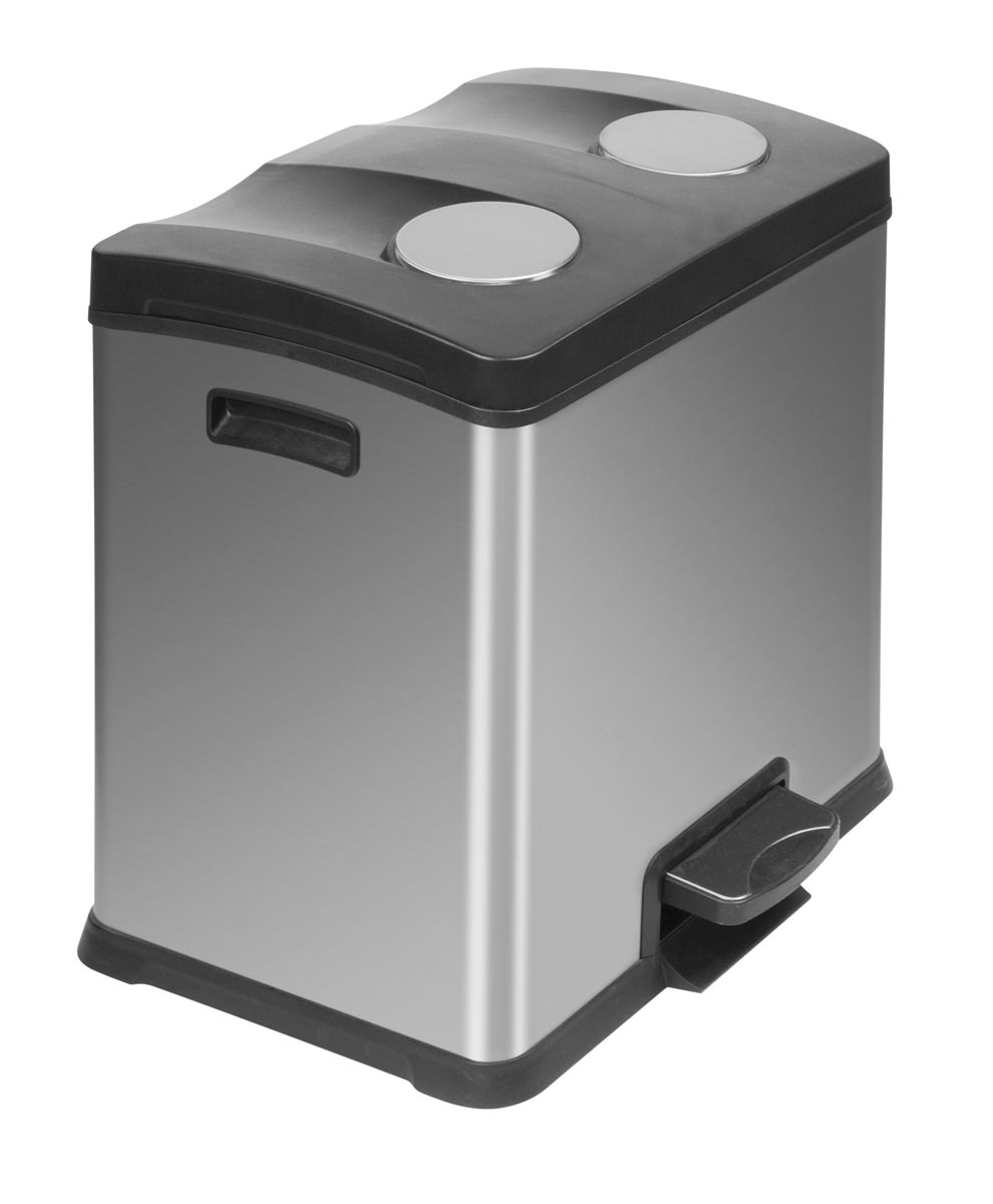 Eko pedaalemmer Rejoice 2 x 12 l, zilver Eko pedaalemmer Rejoice 2 x 12 l, zilver