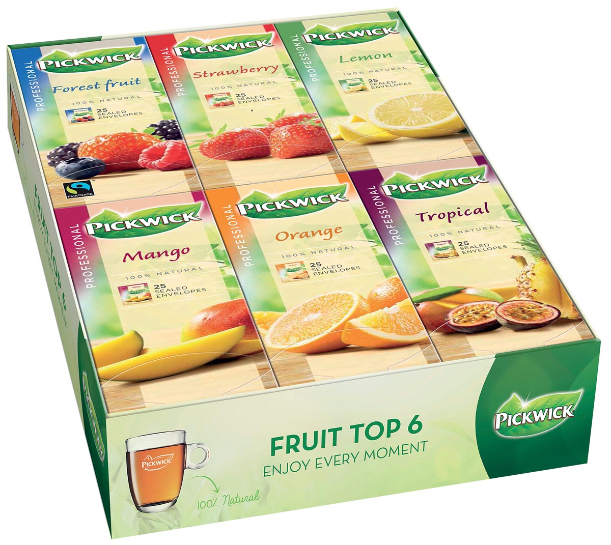 Pickwick thee, combipack fruitthee, pak van 150 stuks afbeelding