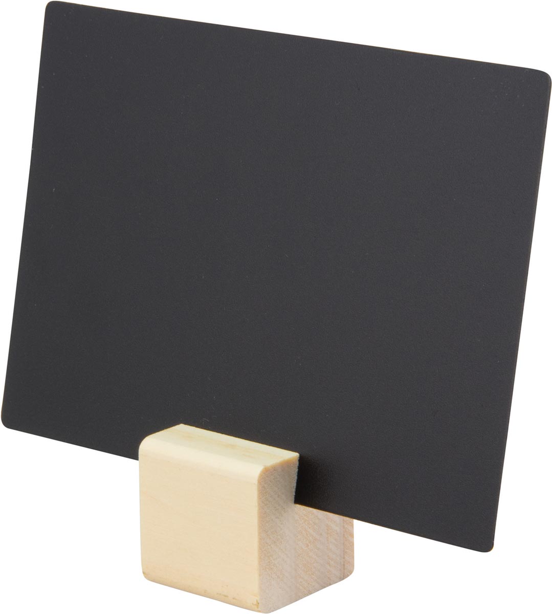Securit krijtbordjes met teak houder, set van 6 stuks