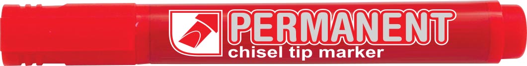Crown permanent marker, schuine punt, schrijfbreedte 1 - 3 mm, rood