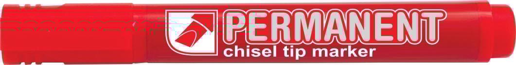 Crown permanent marker, schuine punt, schrijfbreedte 1 - 3 mm, rood