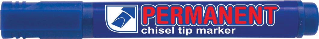 Crown permanent marker, schuine punt, schrijfbreedte 1 - 3 mm, blauw