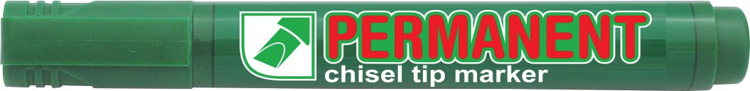 Crown permanent marker, schuine punt, schrijfbreedte 1 - 3 mm, groen