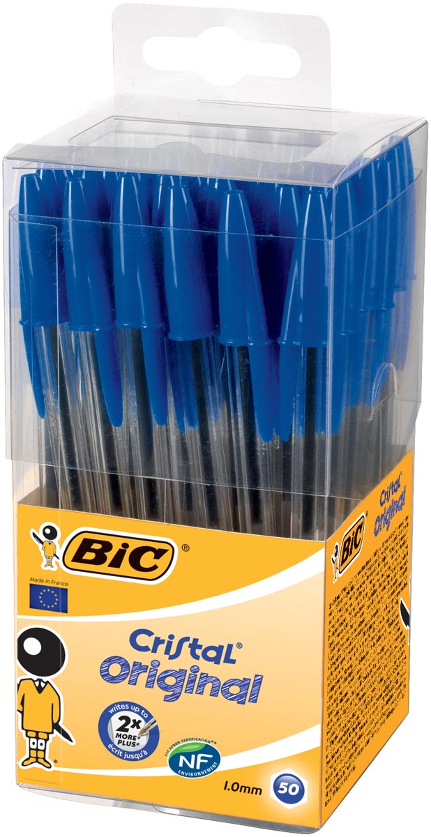 Bic balpen Cristal, doos met 50 stuks, blauw afbeelding