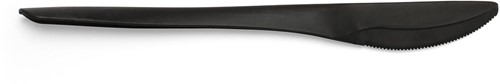 Conpax Folia mes, herbruikbaar, uit CPLA, 19 cm, zwart, pak van 50 stuks