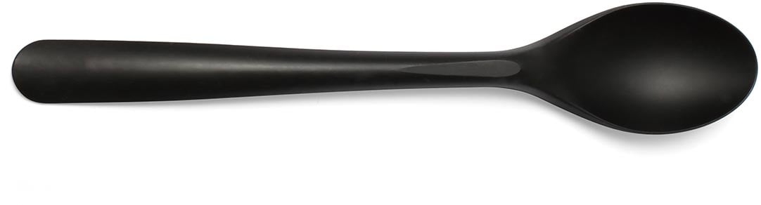 Conpax Folia lepel, herbruikbaar, uit CPLA, 19 cm, zwart, pak van 50 stuks afbeelding